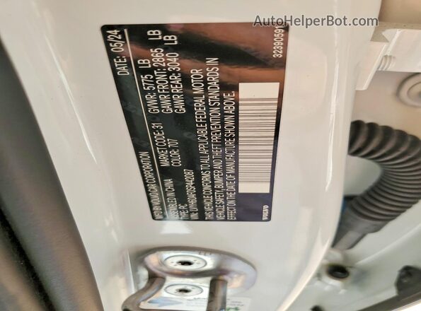 LVYH60AF0SP442087 2025 VOLVO S90 White Вид підкапотного простору