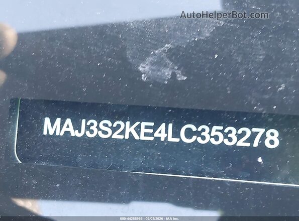 MAJ3S2KE4LC353278 2020 FORD ECOSPORT Blue Widok komory silnika