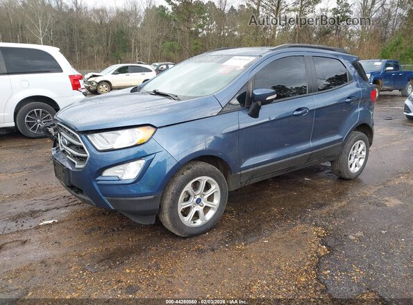 MAJ6S3GL7NC466915 2022 FORD ECOSPORT Blue წინა მარცხენა ხედი სამი მეოთხედიდან