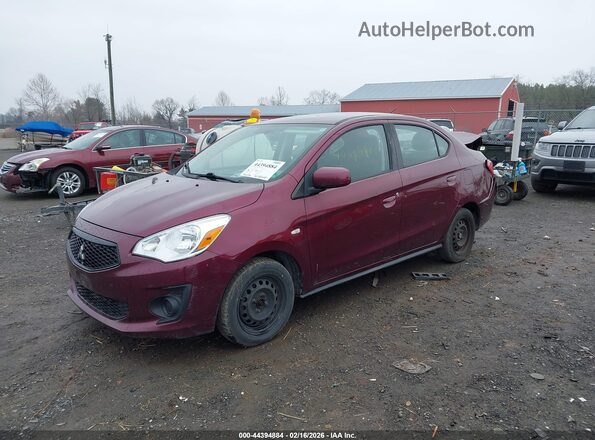 ML32F3FJ1LHF01001 2020 MITSUBISHI MIRAGE G4 Maroon წინა მარცხენა ხედი სამი მეოთხედიდან