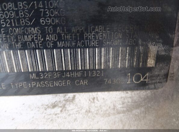 ML32F3FJ4HHF11321 2017 MITSUBISHI MIRAGE G4 Silver 