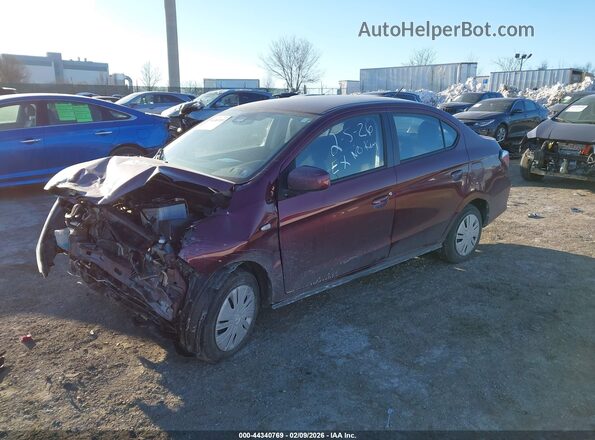 ML32FUFJ3RHF04531 2024 MITSUBISHI MIRAGE G4 Burgundy Առջևի ձախ երեք քառորդ տեսարան