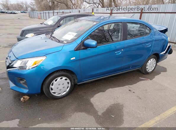 ML32FUFJ7PHF01029 2023 MITSUBISHI MIRAGE G4 Blue Vista tres cuartos delantera izquierda
