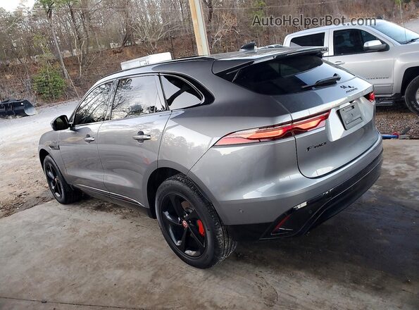 SADCJ2EX1MA677624 2021 JAGUAR F-PACE Gray Trasero izquierdo
