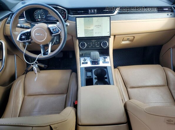 SADCJ2EX1MA682824 2021 JAGUAR F-PACE Синий Вид панели приборов