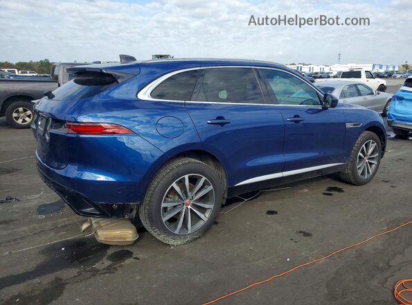 SADCJ2EX1MA682824 2021 JAGUAR F-PACE Синий Задняя правая четверть