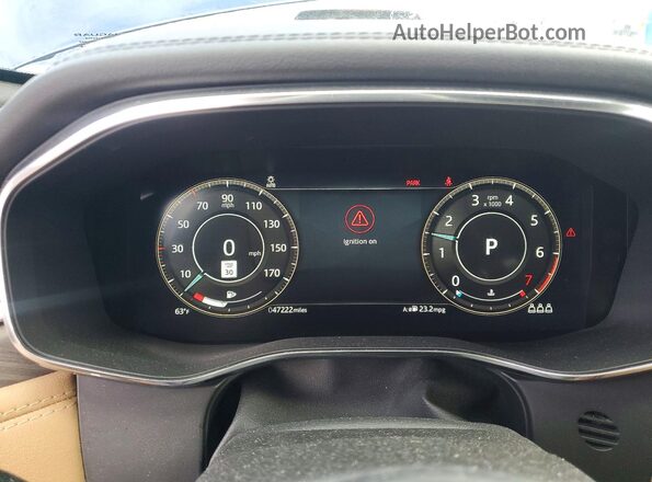 SADCJ2EX1MA682824 2021 JAGUAR F-PACE Синий Вид щитка приборов