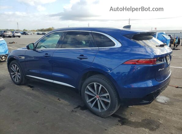 SADCJ2EX1MA682824 2021 JAGUAR F-PACE Синий Задняя левая четверть