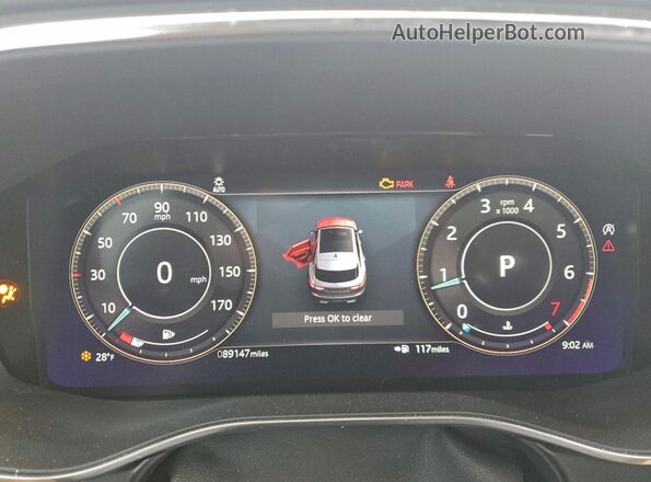 SADCJ2EX2MA666518 2021 JAGUAR F-PACE Black Widok zestawu wskaźników