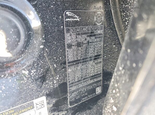 SADCT2EX1RA725107 2024 JAGUAR F-PACE Black Widok wnętrza 360 stopni