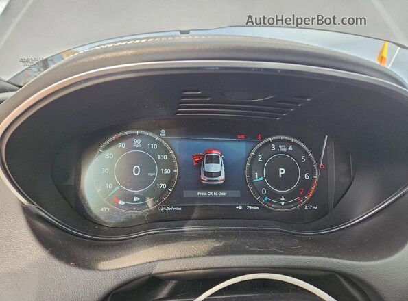 SADF12GX9M1021777 2021 JAGUAR E-PACE Gray Widok zestawu wskaźników