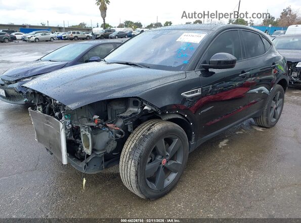 SADFJ2FX1K1Z67726 2019 JAGUAR E-PACE Black Առջևի ձախ երեք քառորդ տեսարան