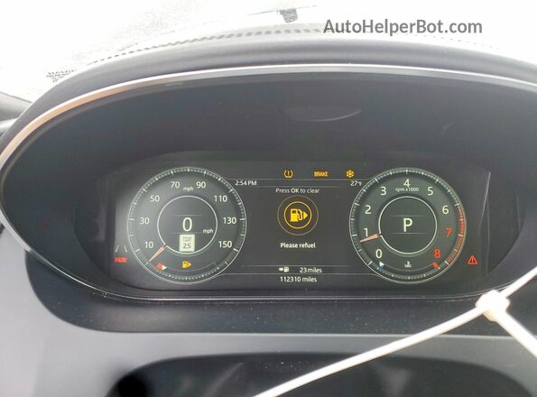 SADFP2FX2K1Z63585 2019 JAGUAR E-PACE Black Vista del cuadro de instrumentos