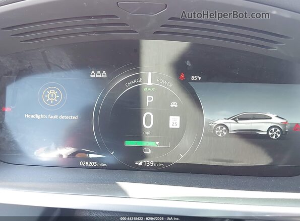 SADHB2S1XL1F83472 2020 JAGUAR I-PACE Red Widok tylnych siedzeń