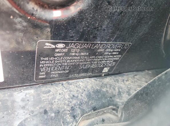 SAJBK4BV1GCY15479 2016 JAGUAR XF Black ძრავის განყოფილების ხედი