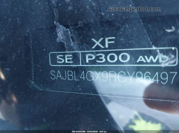 SAJBL4GX9RCY96497 2024 JAGUAR XF Gray 