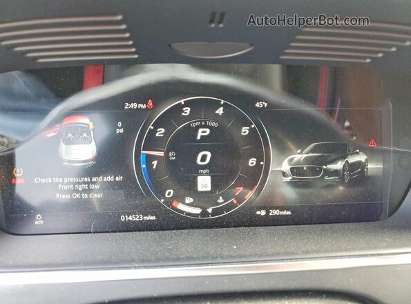 SAJD85EE9NCK77667 2022 JAGUAR F-TYPE Charcoal Vista del cuadro de instrumentos