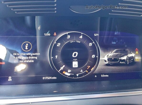 SAJDF5GX0MCK72375 2021 JAGUAR F-TYPE Gray Vista del cuadro de instrumentos