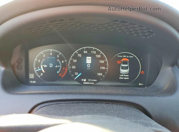 SAJWA2G76J8W15677 2018 JAGUAR XJL Черный Вид щитка приборов