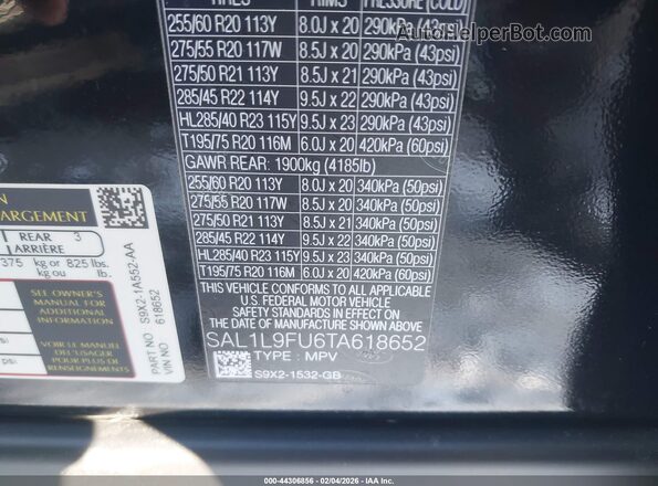 SAL1L9FU6TA618652 2026 LAND ROVER RANGE ROVER SPORT Black 