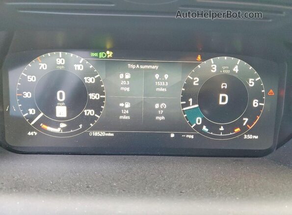 SALCJ2FX1SH354553 2025 LAND ROVER DISCOVERY Черный Вид щитка приборов