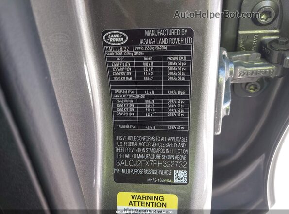 SALCJ2FX7PH322732 2023 LAND ROVER DISCOVERY SPORT Gray Widok komory silnika