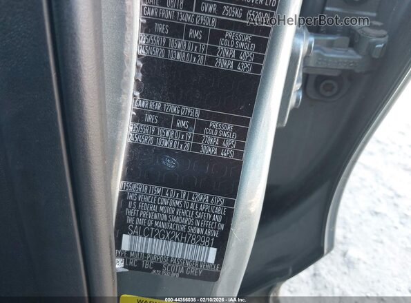 SALCT2GX2KH782981 2019 LAND ROVER DISCOVERY SPORT Light Blue Вид підкапотного простору