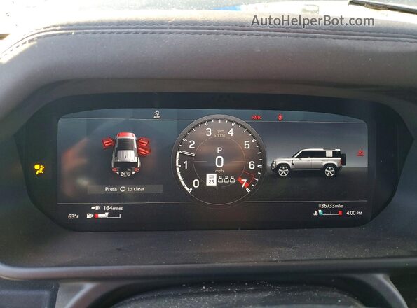 SALEJ7EX2L2025792 2020 LAND ROVER DEFENDER Brown Instrument cluster view