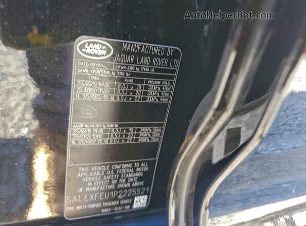 SALEXFEU1P2225521 2023 LAND ROVER DEFENDER Black 360 interior view