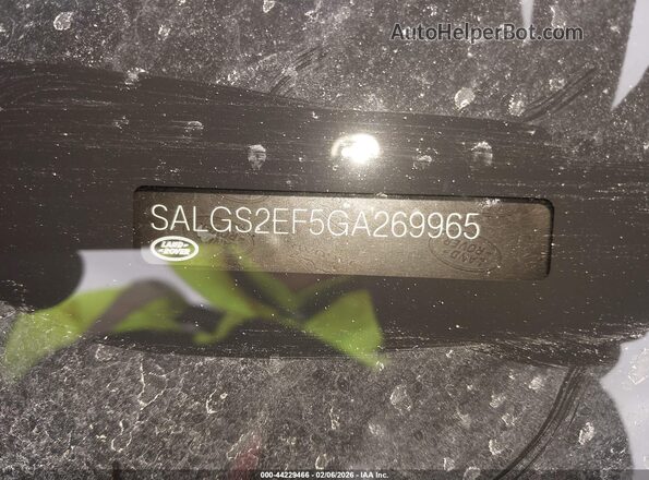 SALGS2EF5GA269965 2016 LAND ROVER RANGE ROVER Black ძრავის განყოფილების ხედი