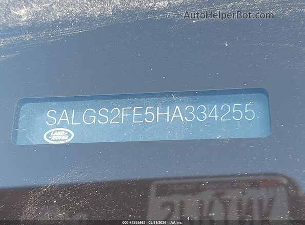SALGS2FE5HA334255 2017 LAND ROVER RANGE ROVER Black Вид підкапотного простору