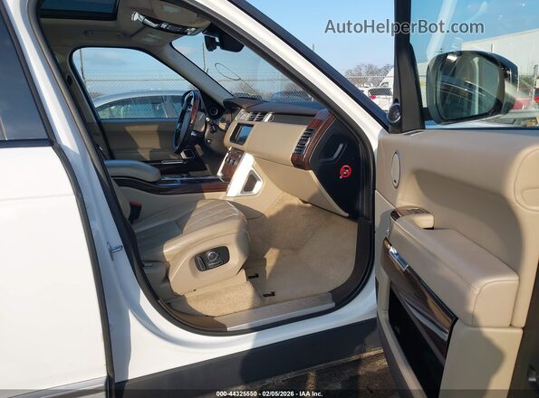 SALGS2FK0HA329535 2017 LAND ROVER RANGE ROVER White Widok wnętrza z przodu