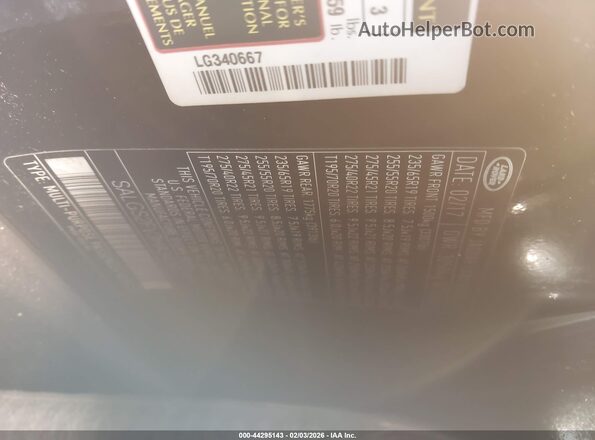 SALGS2FV3HA340667 2017 LAND ROVER RANGE ROVER Black Widok komory silnika
