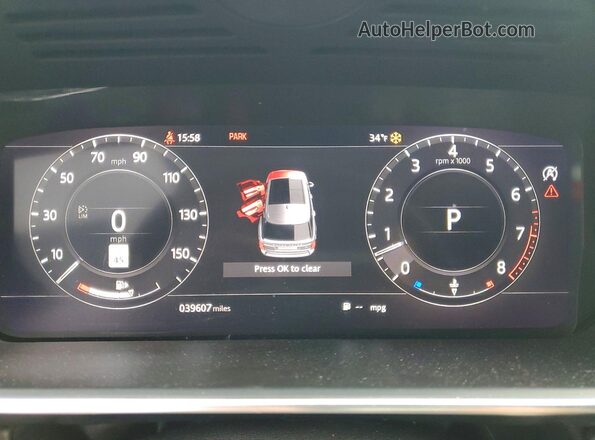 SALGS2RUXMA425731 2021 LAND ROVER RANGE Черный Вид щитка приборов