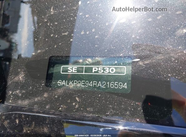 SALKP9E94RA216594 2024 LAND ROVER RANGE ROVER Black Շարժիչի բաժամունքի տեսք