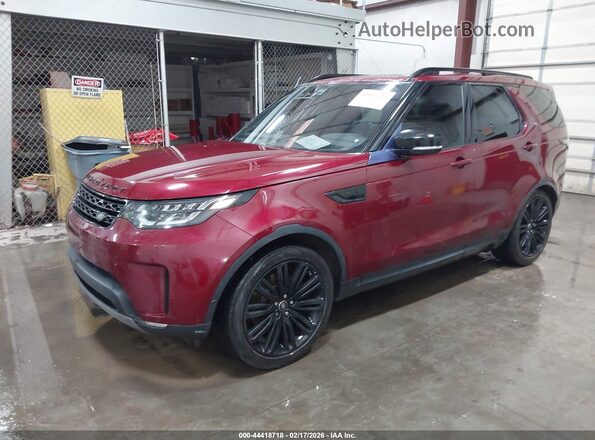 SALRHBBV0HA026231 2017 LAND ROVER DISCOVERY Maroon Առջևի ձախ երեք քառորդ տեսարան