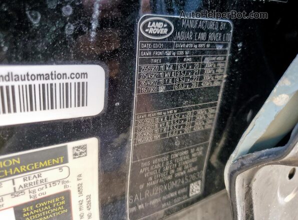 SALRJ2RX0M2452632 2021 LAND ROVER DISCOVERY Black 360 interior view