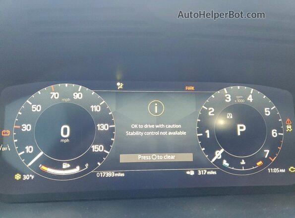 SALRL2EX1R2500565 2024 LAND ROVER DISCOVERY White Instrument cluster view