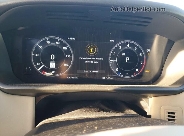 SALRR2RV1KA096217 2019 LAND ROVER DISCOVERY Gray ხელსაწყოთა პანელის ხედი