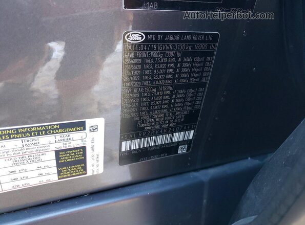 SALRR2RV4K2407441 2019 LAND ROVER DISCOVERY Gray 