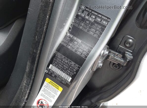 SALVD2SX1JH302523 2018 LAND ROVER RANGE ROVER EVOQUE Gray 