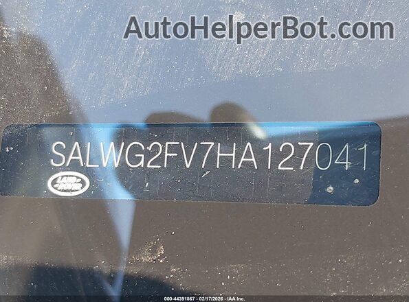 SALWG2FV7HA127041 2017 LAND ROVER RANGE ROVER SPORT Black Widok komory silnika