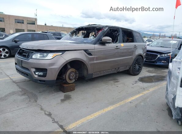 SALWG2VF8GA648648 2016 LAND ROVER RANGE ROVER SPORT Dark Brown Առջևի ձախ երեք քառորդ տեսարան