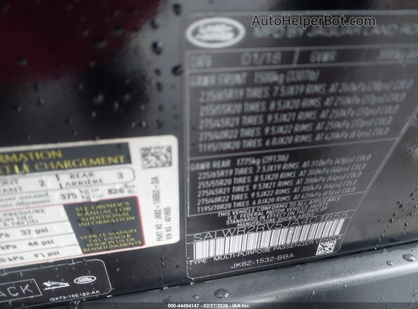 SALWR2RV5JA401655 2018 LAND ROVER RANGE ROVER SPORT Black Engine compartment view