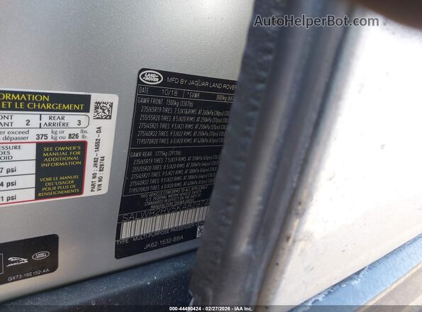 SALWR2RV5KA829744 2019 LAND ROVER RANGE ROVER SPORT Silver Engine compartment view