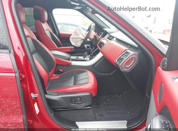 SALWS2RU4NA214375 2022 LAND ROVER RANGE ROVER SPORT Red Widok wnętrza z przodu