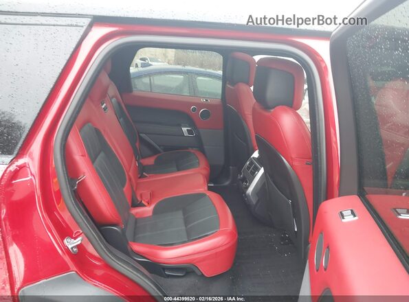 SALWS2RU4NA214375 2022 LAND ROVER RANGE ROVER SPORT Red Widok naklejki z numerem VIN