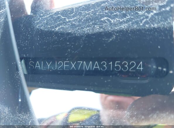 SALYJ2EX7MA315324 2021 LAND ROVER RANGE ROVER VELAR White Вид підкапотного простору