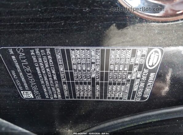 SALYL2EXXRA384638 2024 LAND ROVER RANGE ROVER VELAR Black Widok komory silnika
