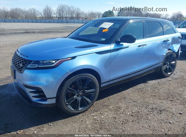 SALYM2FU1MA306744 2021 LAND ROVER RANGE ROVER VELAR Light Blue Առջևի ձախ երեք քառորդ տեսարան